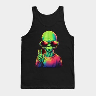 Cool Alien - we come in peace, chill! Tank Top